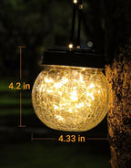 Solar Globe Lanterns, Outdoor Hanging LED Decor