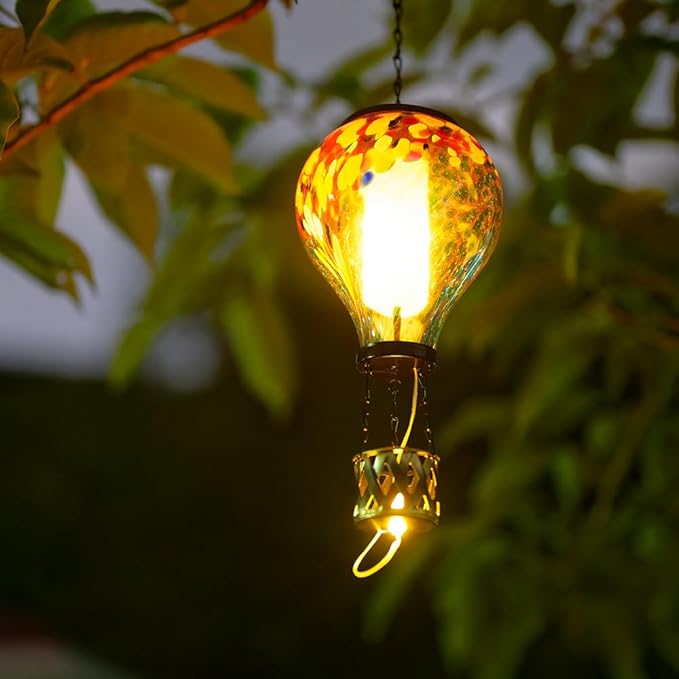 Courtyard Solar Patio Lanterns, Decorative Waterproof LED