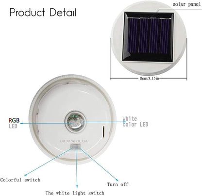SunKite Solar Table Lights Outdoor Indoor Color Changing Crackle Crystal Glass Night Lights,Waterproof Solar Powered Mosaic Glass Ball Lamp,for Home Room Christmas Decorations (Square)