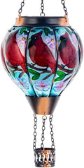 Elegant Cardinal Solar Lanterns for Porch, Waterproof LED