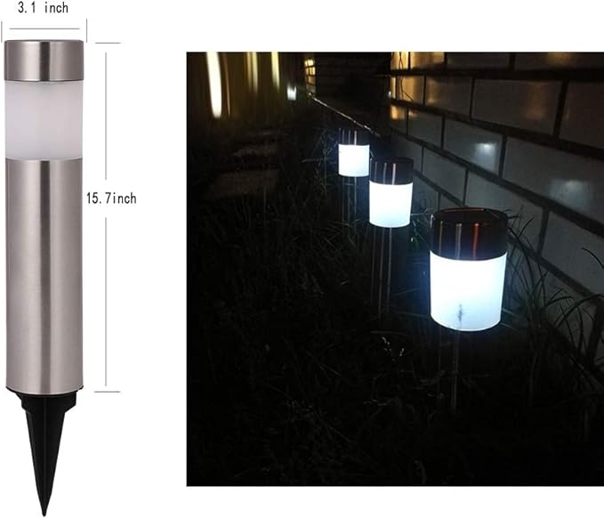 Solar Walkway Path Lights 6-Pack, Waterproof