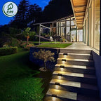 24-Pack Solar Stair Step Lights, Warm White Waterproof