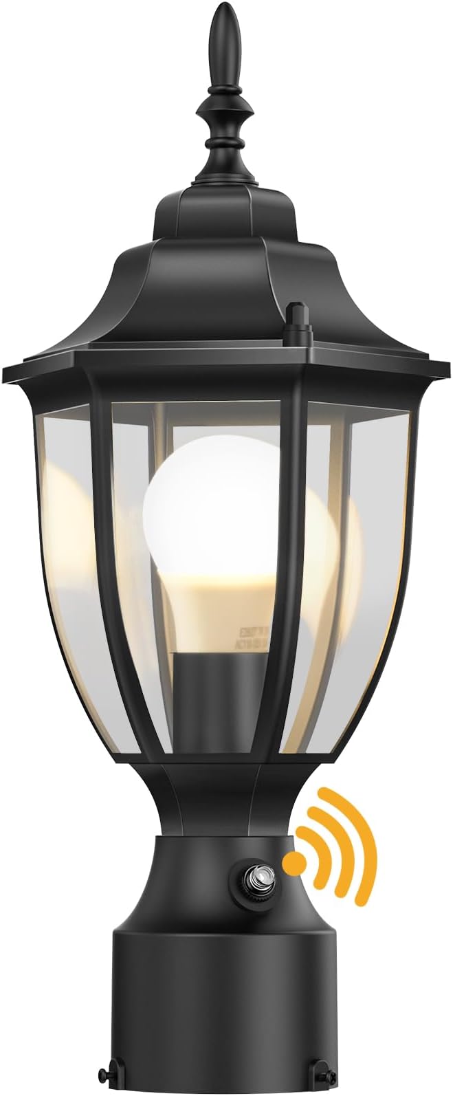 Lamomo Dusk to Dawn Outdoor Post Lights, Waterproof Aluminum Lamp Post Light Fixture, Lamp Posts Outdoor Lighting Pole Lantern for Yard Patio Pathway Garden