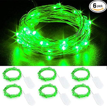6-Pack Christmas String Lights, 6ft Waterproof Twinkle Lights