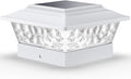 Solar Post Cap Lights, 4-Mode Cool White Waterproof