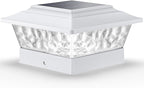 Solar Post Cap Lights, 4-Mode Cool White Waterproof