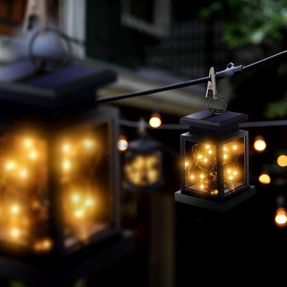 TOPCHANCES Solar Mason Jar Lights, Outdoor Lantern Hanging Lights Lamp Solar String Lights,IP44 Waterproof, Built-in 600 mAh Rechargeable Battery for Garden Patio Courtyard (Stars)
