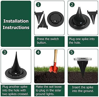 Aogist 12 Pack Solar Disk Lights - 8 LED In-Ground Outdoor Landscape Lights for Pathway, Yard, Walkway, Patio, Lawn Path (Cold White)