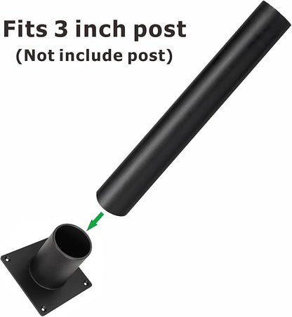3 Inch Pier Mount Base,Heavy Duty Pier Mount Adapter for 3" Post Light Fixtures, Mounting Hardware Included
