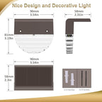 6-Pack Solar Wall Step Lights, Warm White Waterproof
