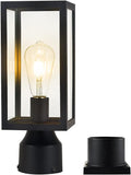 Outdoor Post Lighting Fixture, Black Weatherproof Post Light
