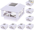 White Solar Fence Post Caps 8-Pack, Patio LED