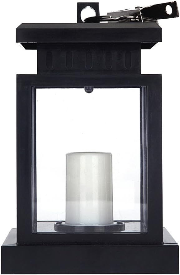TOPCHANCES Solar Mason Jar Lights, Outdoor Lantern Hanging Lights Lamp Solar String Lights,IP44 Waterproof, Built-in 600 mAh Rechargeable Battery for Garden Patio Courtyard (Candles)