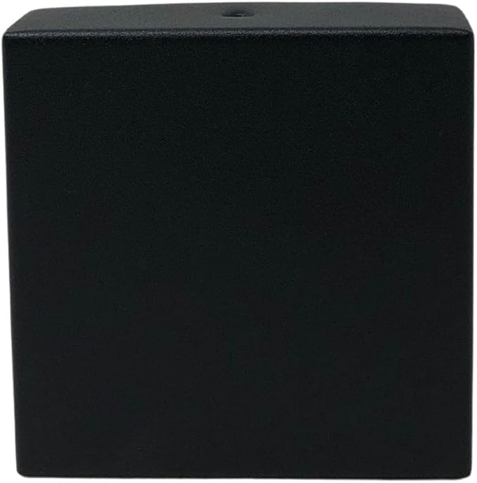 Nuvo Iron Eazy Cap™ Flat Pyramid Post Cap - Galvanized Powder Coated Steel, Black, 3.5" x 3.5"