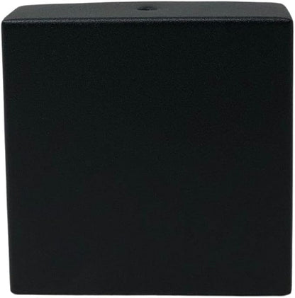 Nuvo Iron Eazy Cap™ Flat Pyramid Post Cap - Galvanized Powder Coated Steel, Black, 3.5" x 3.5"