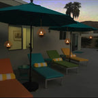 Courtyard Solar Hanging Lanterns 4-Pack, Metal Patio Decor