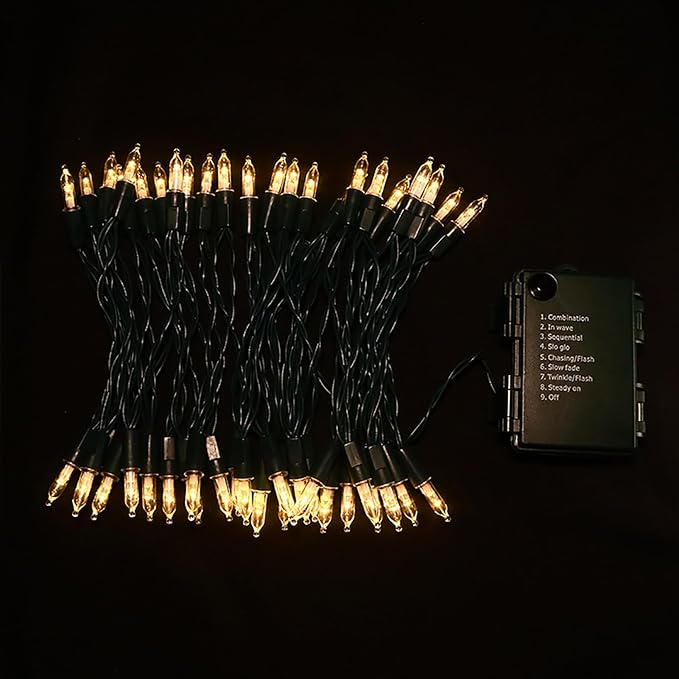 Christmas Porch String Lights, 50 LED Waterproof