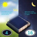 Solar Gutter Lights 4-Pack, Waterproof LED