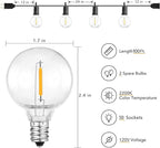 100ft Outdoor Edison String Lights, Weatherproof