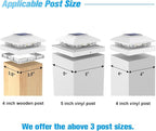 Warm White Solar Fence Post Caps 6-Pack, Yard LED