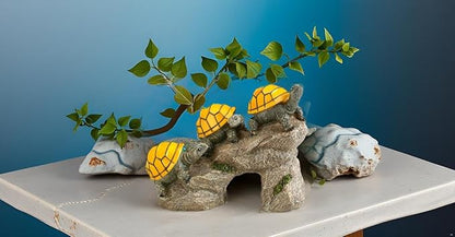 Solar Powered Turtles on Log Outdoor Accent Lighting LED Garden Light Decor