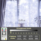 8ft White String Lights for Backyard, Waterproof LED
