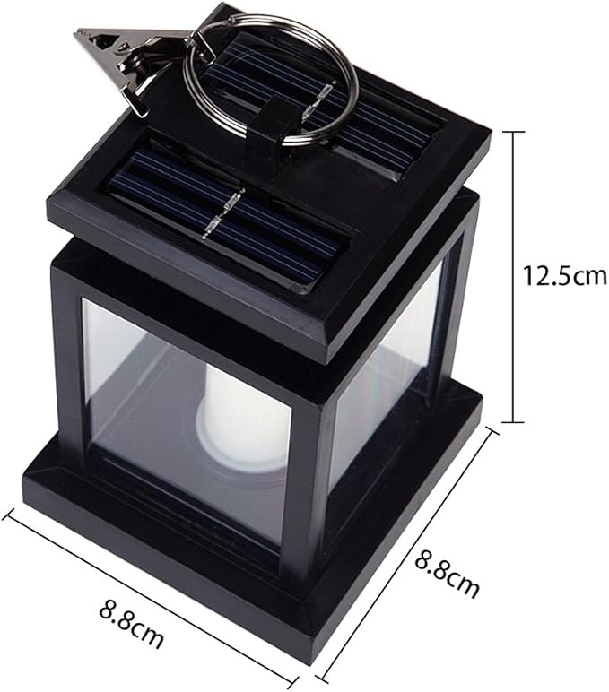 TOPCHANCES Solar Mason Jar Lights, Outdoor Lantern Hanging Lights Lamp Solar String Lights,IP44 Waterproof, Built-in 600 mAh Rechargeable Battery for Garden Patio Courtyard (Candles)