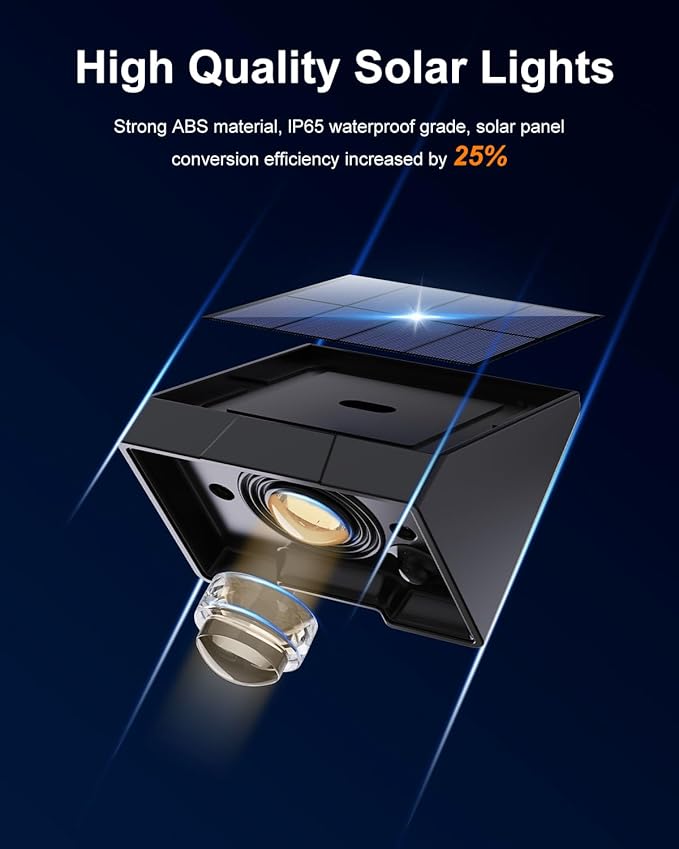 Bright Solar Wall Lights 8-Pack, LED