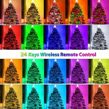 Albelt Smart Color Changing Christmas Lights, Christmas Decoration Lights with Remote & Timer, 66 FT 200 LED RGB Twinkle Fairy String Light Waterproof for Indoor Outdoor Easter Xmas Tree Decor