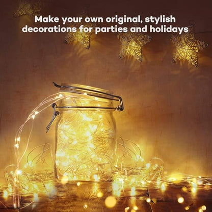 24-Pack 7ft Christmas LED String Lights, Waterproof Timer Lights