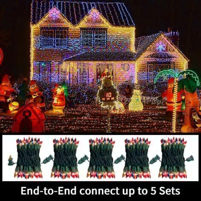 Christmas Twinkle Lights, 20ft Waterproof for Patio