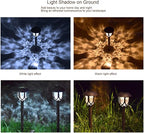 10-Pack Solar Pathway Lights, Waterproof LED Walkway Lights