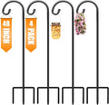 Heavy-Duty Shepherd's Hooks 4-Pack, 48" Garden