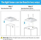 White Solar Fence Post Caps 8-Pack, Deck LED