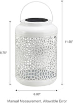 Backyard Solar Hanging Lanterns, Metal Outdoor Decor