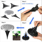 16-Pack Blue In-Ground Solar Lights, Flat LED Landscape