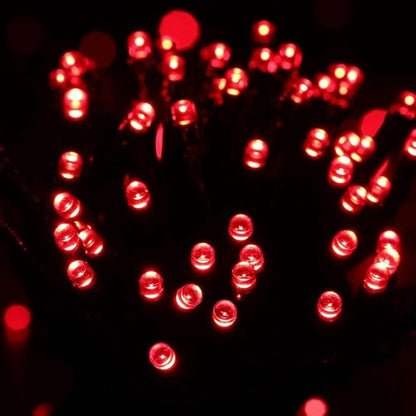 Joomer Red Battery Christmas Lights, 66ft 200LED Fairy Lights Battery Operated Timer 8 Modes Waterproof for Outdoor Home Garden Party Holiday Christmas Trees Decoration
