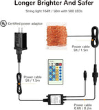Christmas Fairy Lights, 164ft 500 LED Battery Twinkle Lights