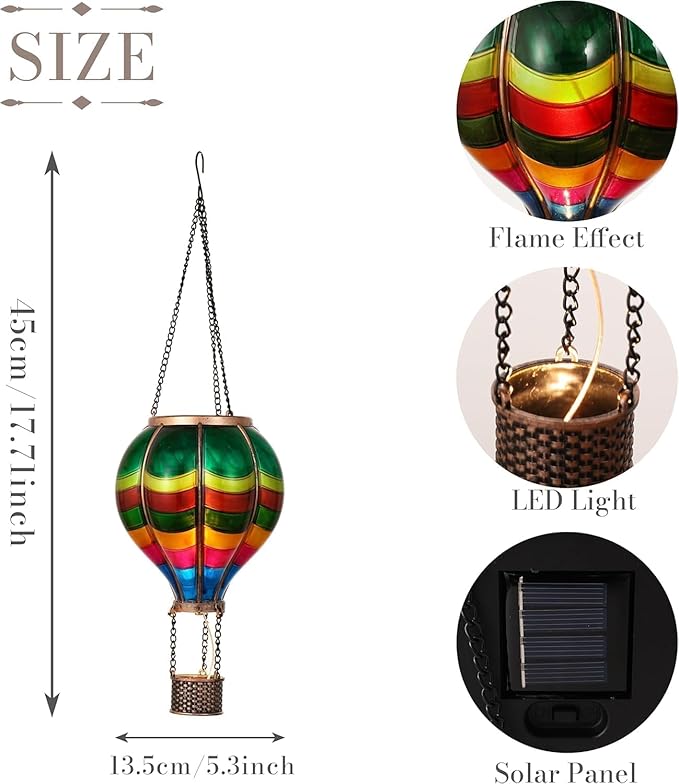 Garden Solar Hanging Lanterns, Rustic Outdoor Decor