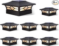 Solar Post Cap Lights 8-Pack, Waterproof LED