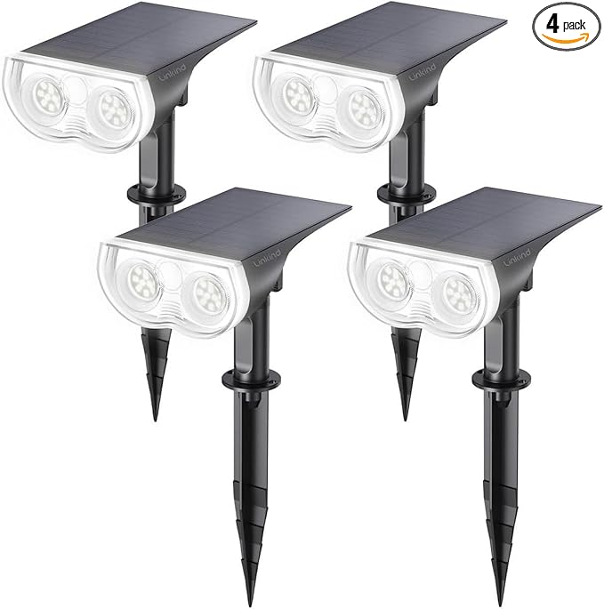 Solar Landscape Spotlights 4-Pack, LED