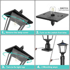 Solar Post Cap Lights, Waterproof LED