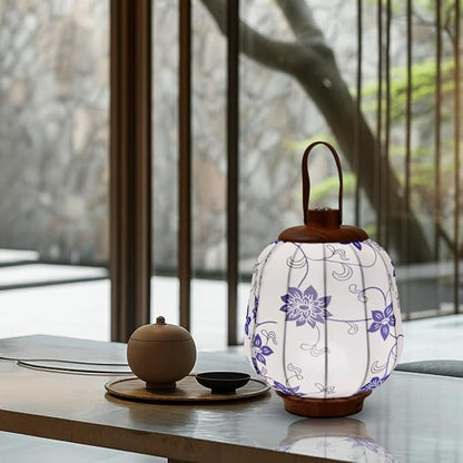 Cordless Rechargeable Lanterns Table Lamp - LED Outdoor Light,4000 mAh Battery Operated,3 Color Dimming Touch Desk Lamps with Handle for Bedroom/Living Room/Restaurant/Camping