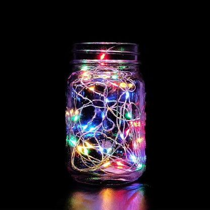 Solar Mason Jar Lights 6 Pack 20 Led Fairy Firefly Lights Mason Jar Lids String Lights with Hanger (Jars Not Included) Best for Mason Jar Outdoor Decor for Patio Garden Yard Lawn (Silver)