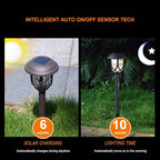 Warm White Solar Pathway Lights 10-Pack, Walkway LED