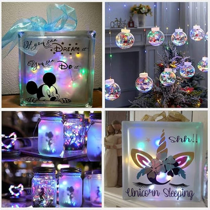 16-Pack 30 LED Christmas Twinkle Lights, 10ft Waterproof for Porch