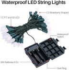 Warm White Christmas Lights, 18ft LED 8-Mode