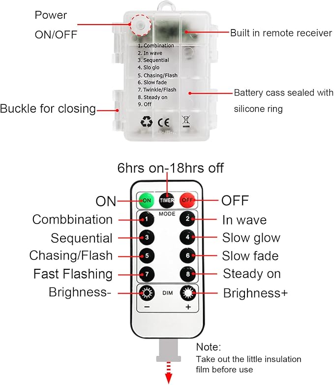 Christmas Fairy Lights, 14ft 100 LED Battery Twinkle Lights