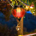 Hanging Solar Lantern Set, Metal Garden Lighting