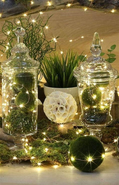 2ft Warm White String Lights for Yard, Waterproof LED